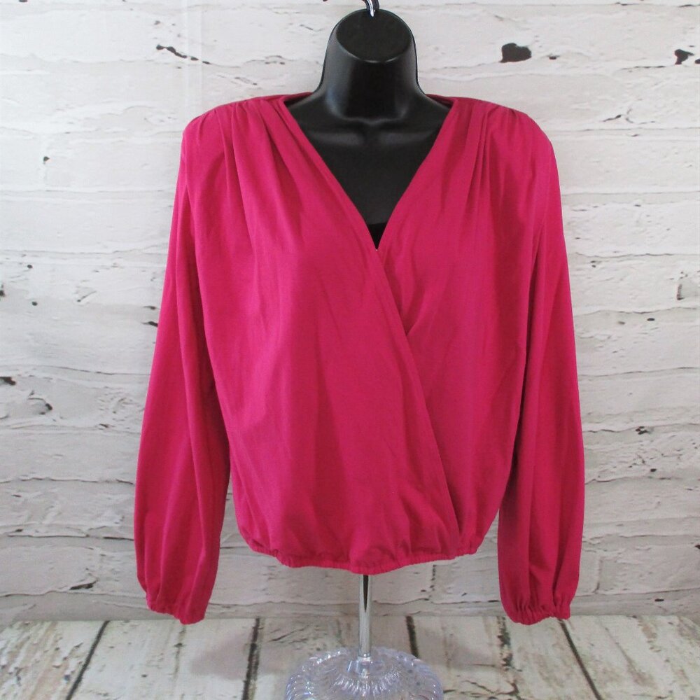 INC International Concepts Draped Surplice Pullover Top